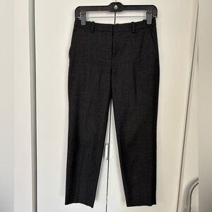 Theory Charcoal Wool Treeca Ankle Pants